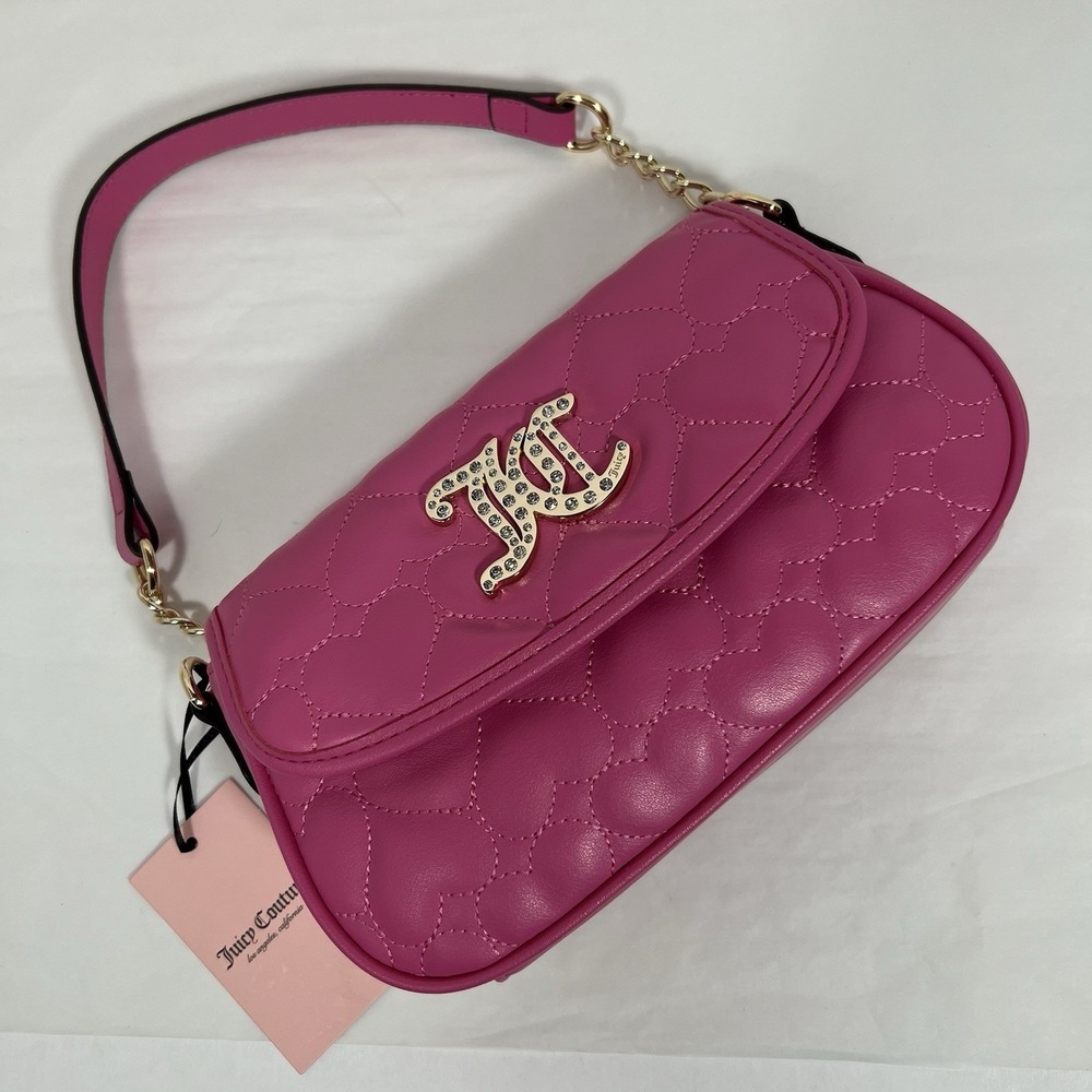Juicy‎ Couture Juicy Pink Straight From The Heart - Shoulder Bag Handbag Purse
